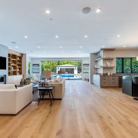 Open Living Room of New House Construction Project in LA