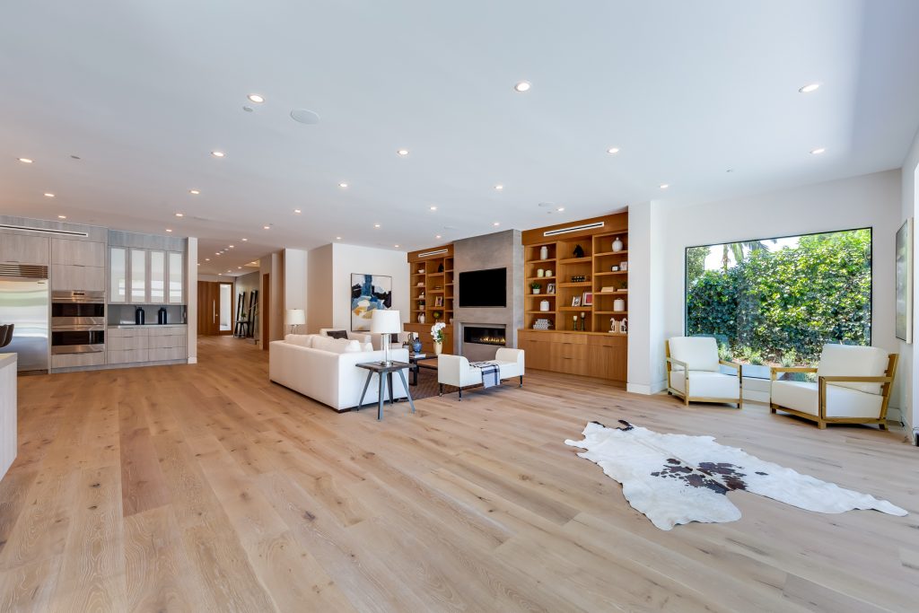 Living Room of Custom House Construction Project in LA